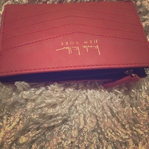 Nicole Miller coral wallet